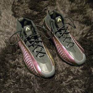 Adidas AE 1 Future Black and Metallic Purple Basketball Shoes